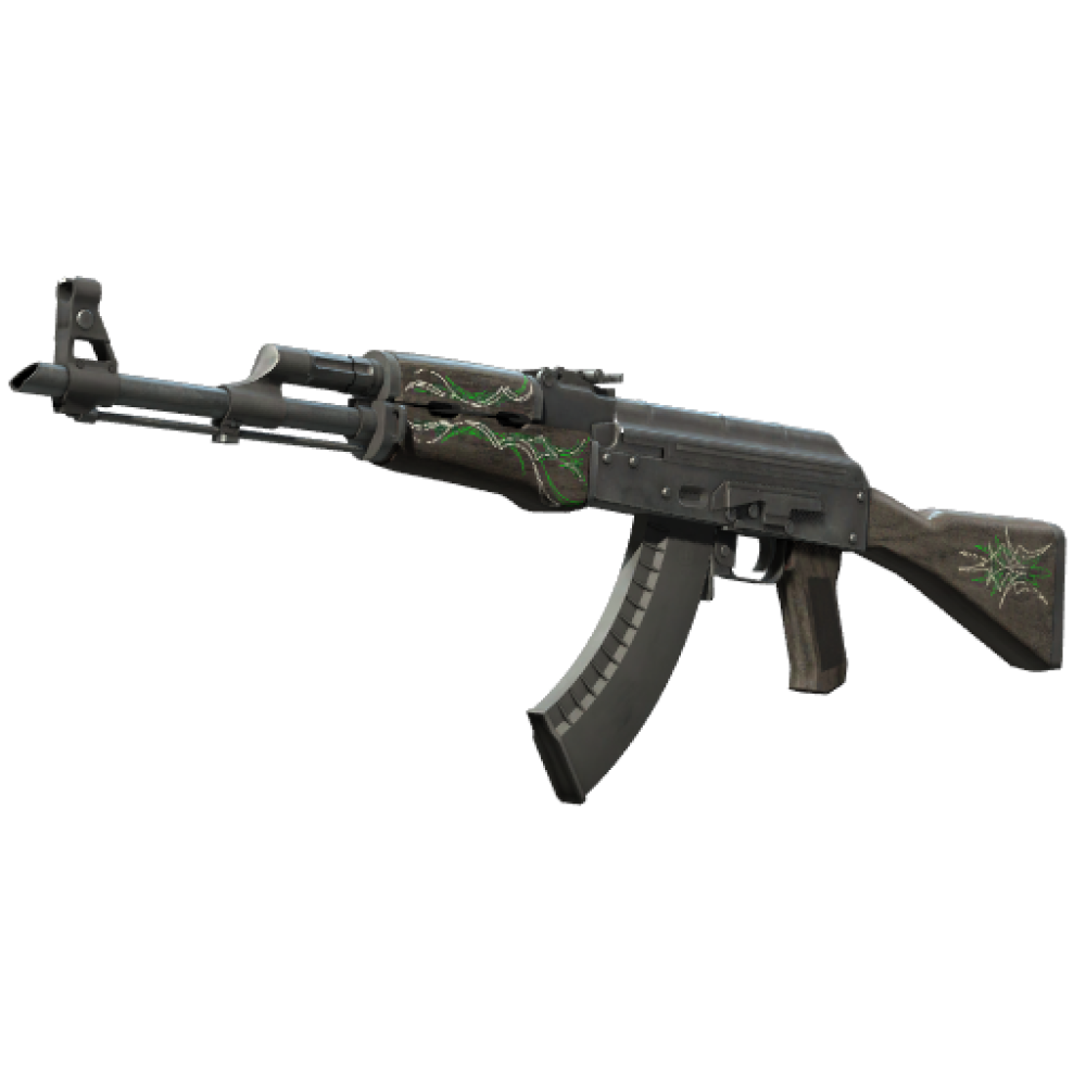 AK-47 | Emerald Pinstripe (Well-Worn)