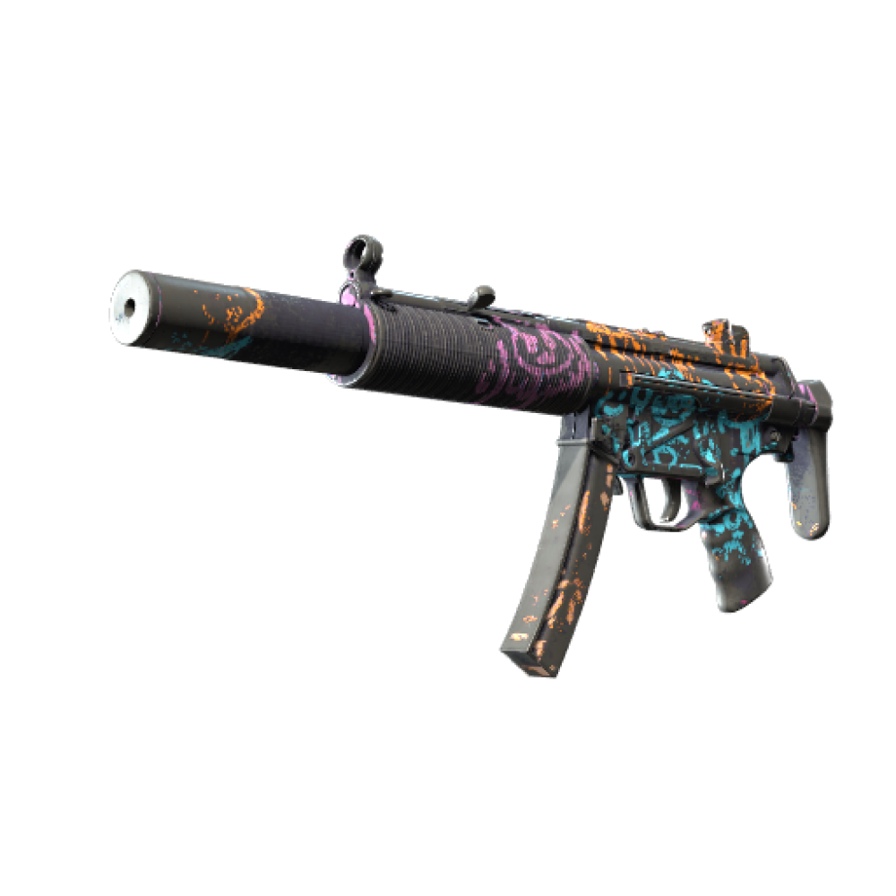 MP5-SD | Neon Squeezer (Battle-Scarred)