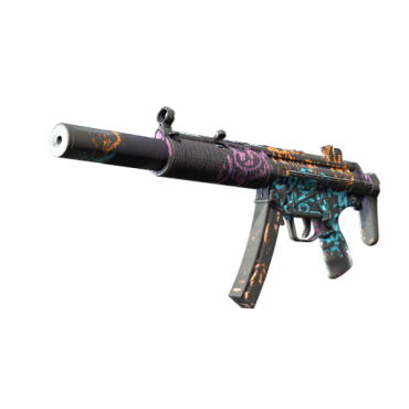 MP5-SD | Neon Squeezer (Battle-Scarred)