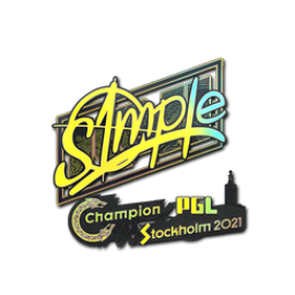 Sticker | s1mple (Holo) | Stockholm 2021