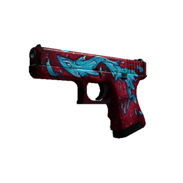 Stattrak ™ Glock-18 | Water Elemental (Well-Worn)