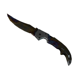 Falchion Knife | Case Hardened (Well-Worn)