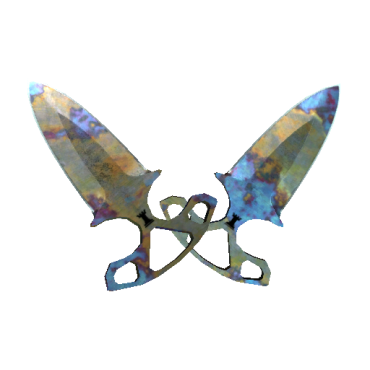 Shadow Daggers | Case Hardened (Well-Worn)