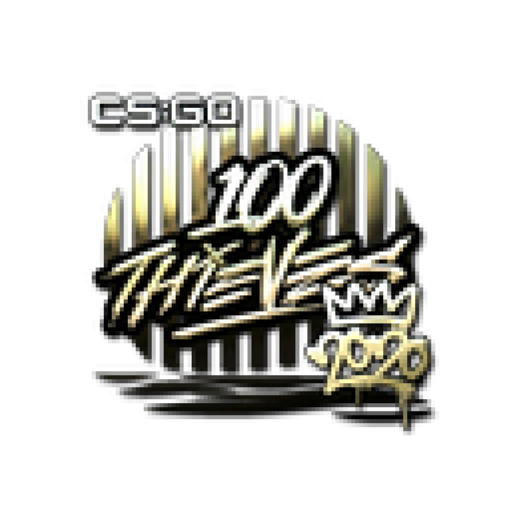 Sticker | 100 Thieves (Gold) | 2020 RM