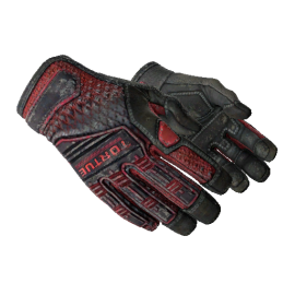 Specialist Gloves | Crimson Kimono (Battle-Scarred)