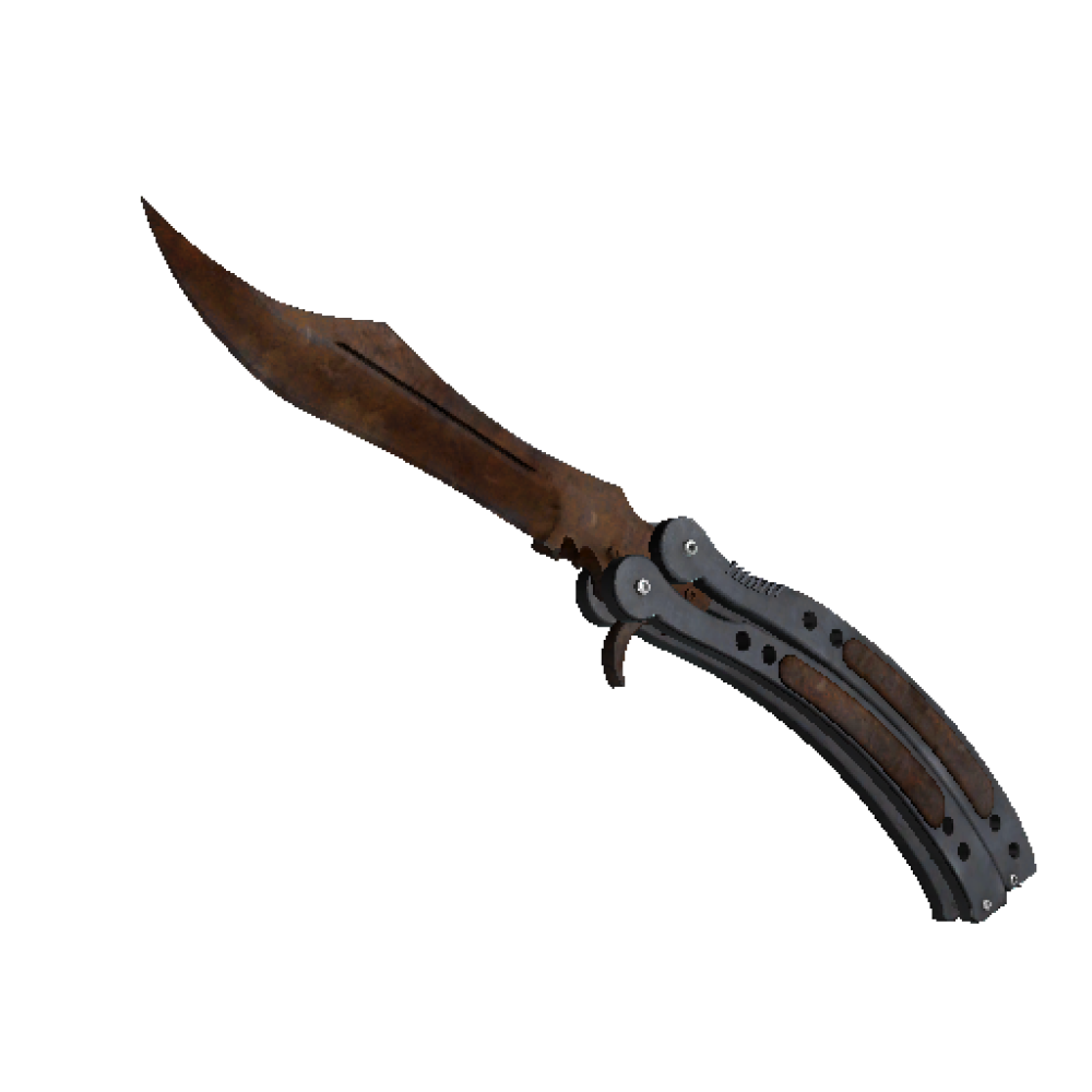 StatTrak™ Butterfly Knife | Rust Coat (Battle Scarred)