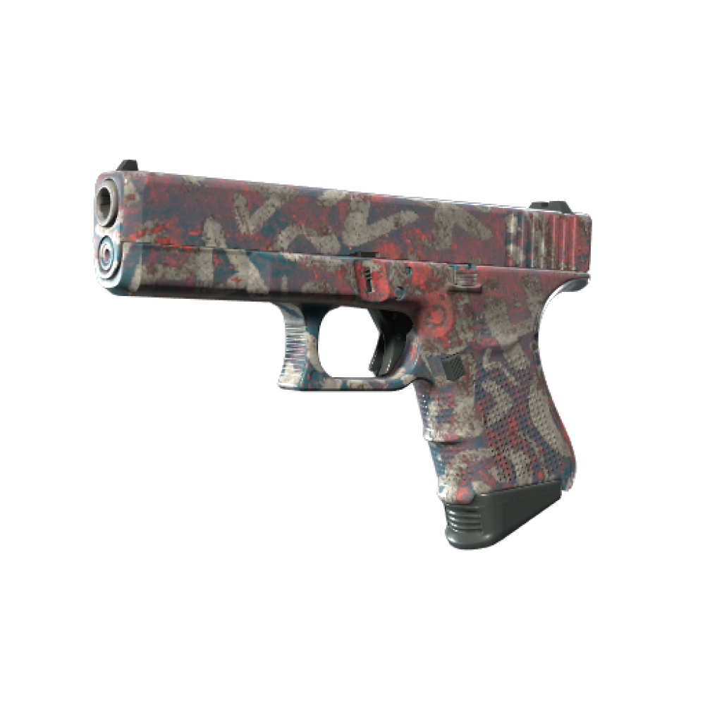 Glock-18 | Teal Graf (Well-Worn)